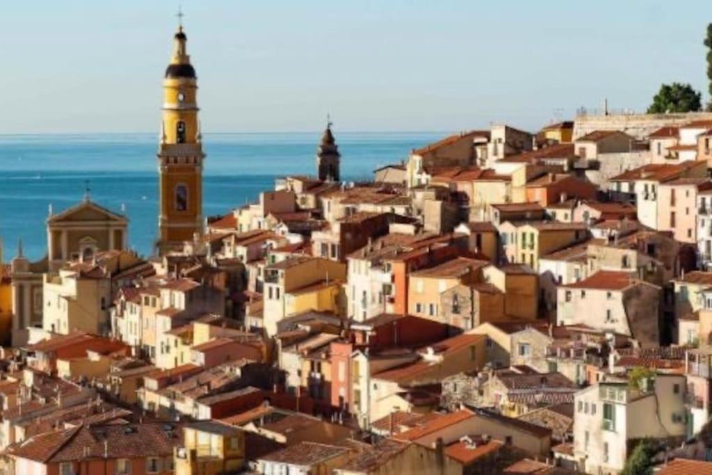 Magnifique T2 Proche Mer Et Ville Refait A Neuf Avec Terrasse Menton Buitenkant foto